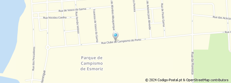 Mapa de Rua Clube do Campismo do Porto