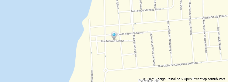 Mapa de Rua Nicolau Coelho