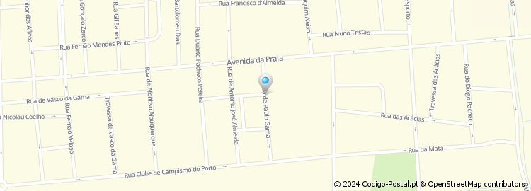 Mapa de Rua Paulo da Gama