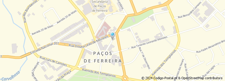 Mapa de Apartado 157, Paços de Ferreira