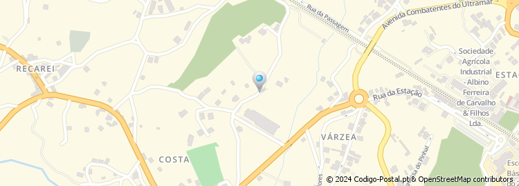 Mapa de Rua de Trás de Várzea