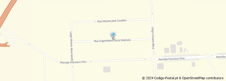 Mapa de Rua Engenheiro Óscar Malcata