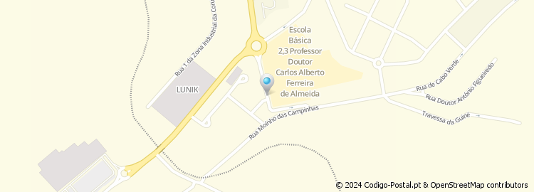 Mapa de Rua Dom Ximenes Belo Prémio Nobel da Paz