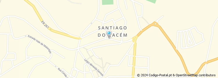 Mapa de Apartado 156, Santiago do Cacém