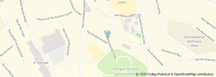 Mapa de Rua António Ramos Rosa