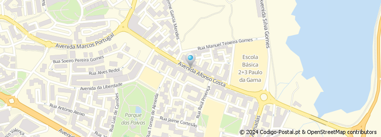 Mapa de Avenida Afonso Costa