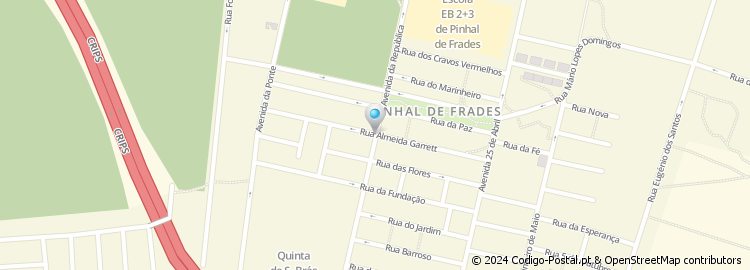 Mapa de Rua Almeida Garrett