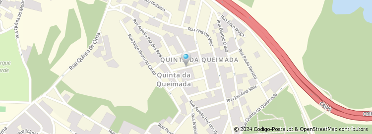 Mapa de Rua Alves da Cunha