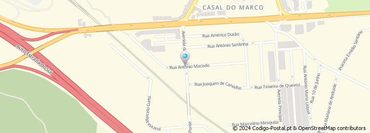 Mapa de Rua António Macedo