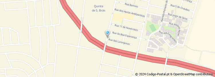 Mapa de Rua das Laranjeiras