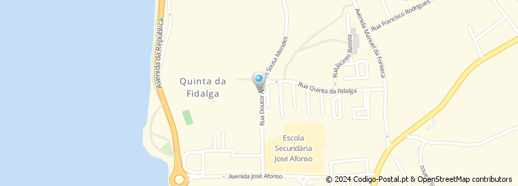 Mapa de Rua Doutor Aristides Sousa Mendes