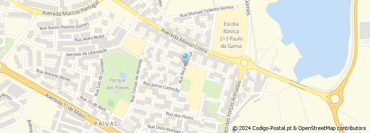 Mapa de Rua Raúl Proença