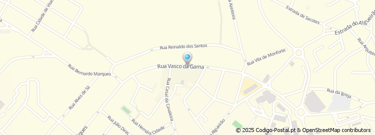 Mapa de Rua Vasco da Gama