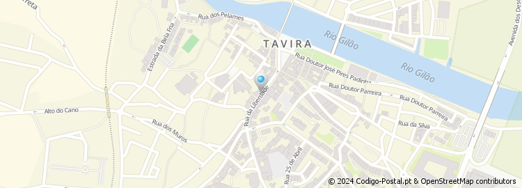 Mapa de Apartado 282, Tavira