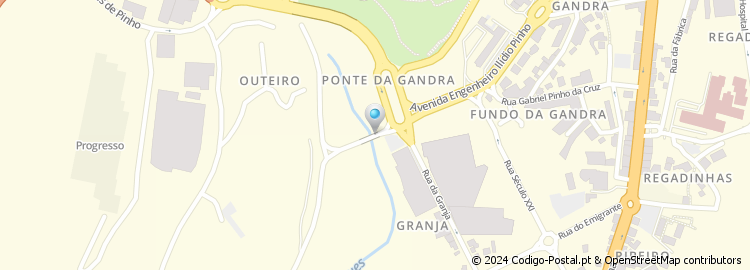 Mapa de Rua da Ponte da Gandra