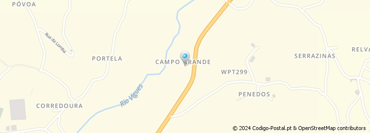 Mapa de Travessa do Campo Grande