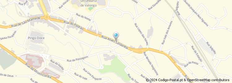 Mapa de Rua Alves Saldanha