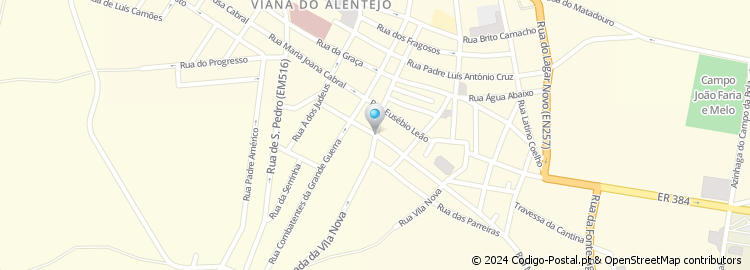 Mapa de Rua Teófilo Braga