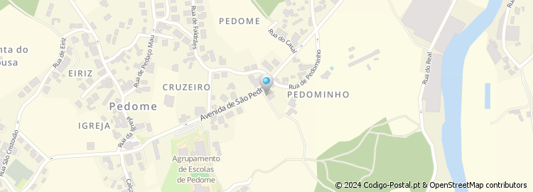 Mapa de Calçada de Pedominho