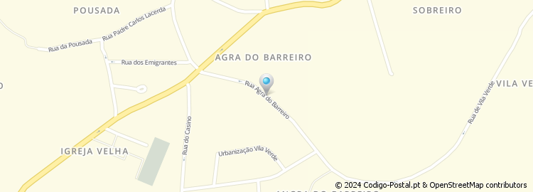 Mapa de Rua Agra do Barreiro