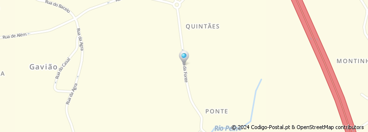 Mapa de Rua da Ponte