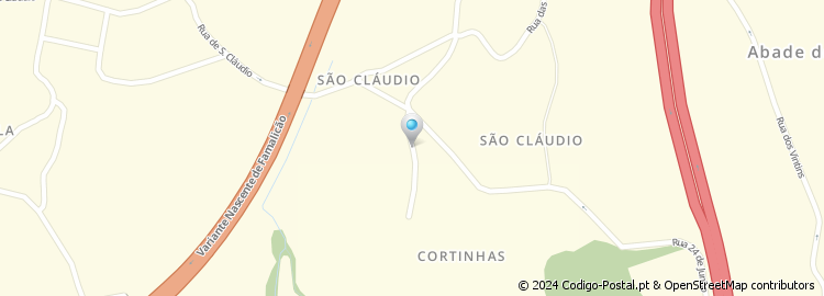 Mapa de Rua das Cortinhas