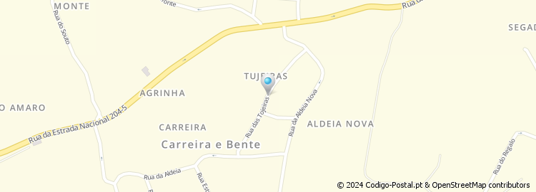 Mapa de Rua das Tojeiras