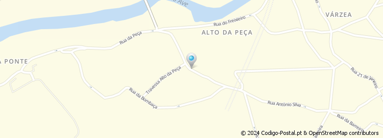 Mapa de Rua do Alto da Peça