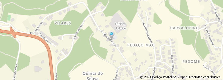 Mapa de Rua dos Vilares