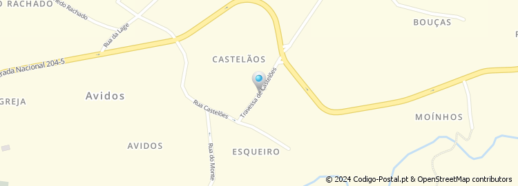 Mapa de Travessa de Castelãos