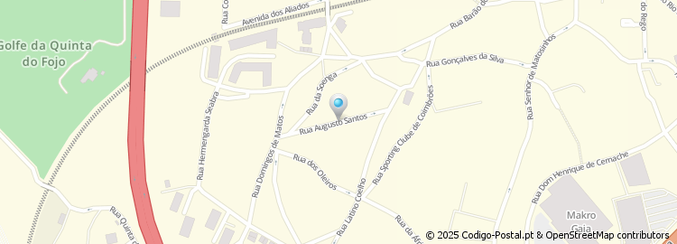 Mapa de Rua Augusto Santos