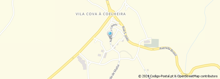 Mapa de Vila Cova à Coelheira